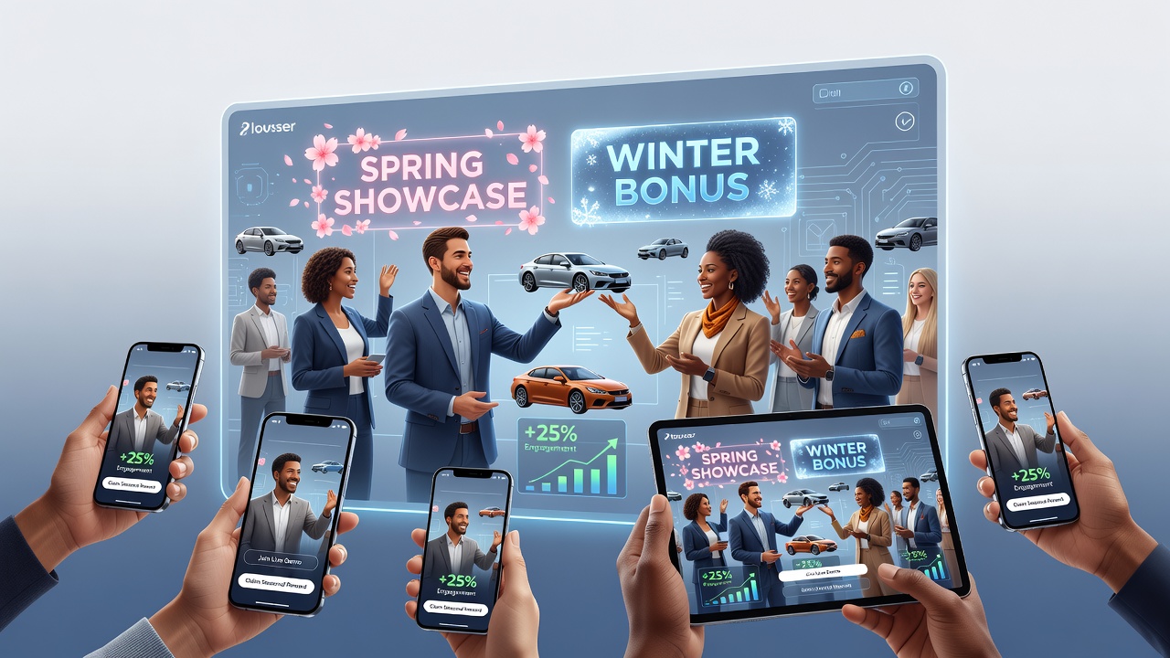 Mobile device displaying a seasonal themed virtual dealer table with festive graphics and interactive elements during a summer event